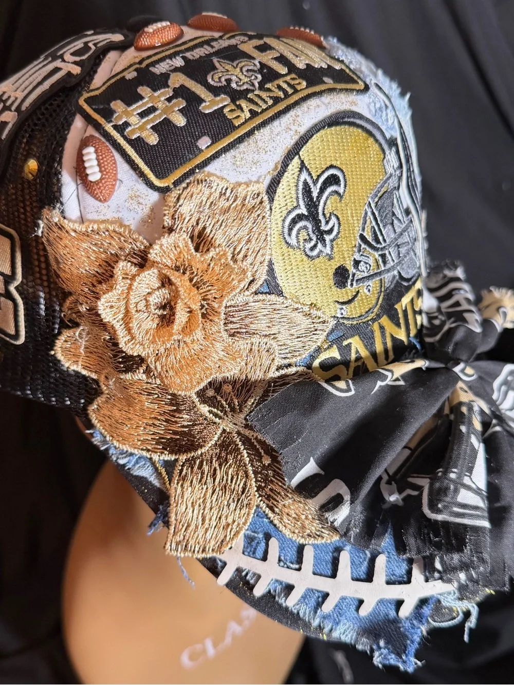 Black & Gold Kids Bandana Bottoms